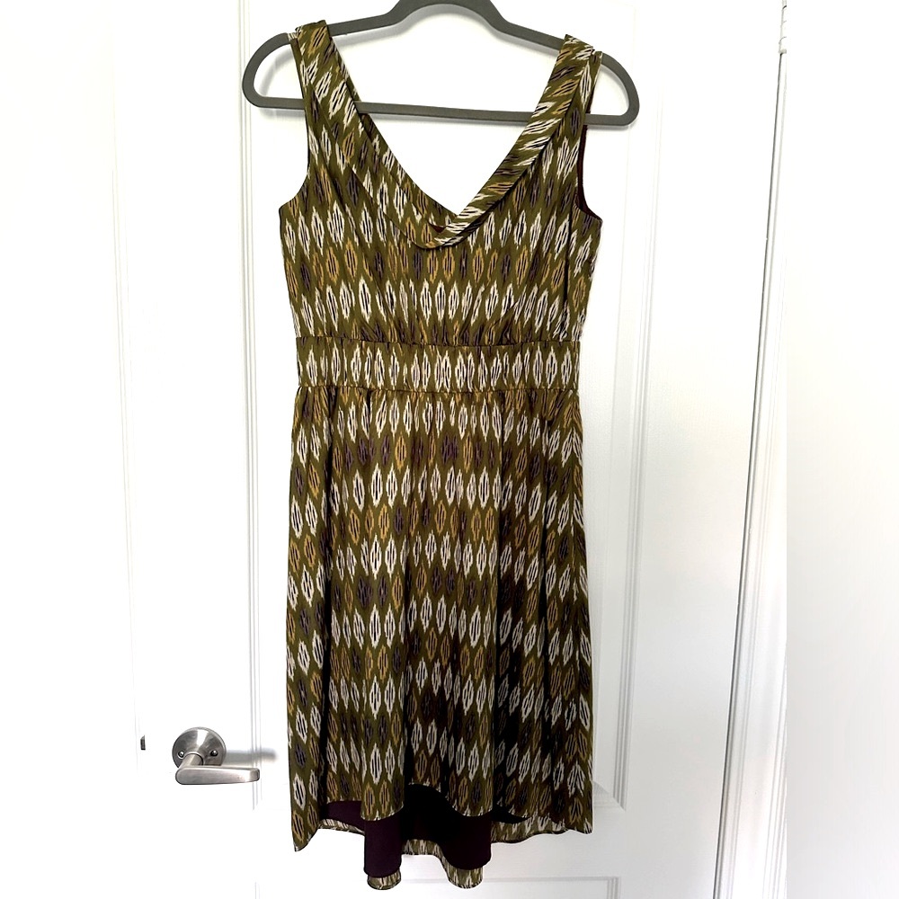 Tocca silk dress with cowl neck detail